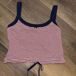VTG Y2K 2003 TOMMY Jeans by Tommy Hilfiger Red & White Tank Top Small Preppy